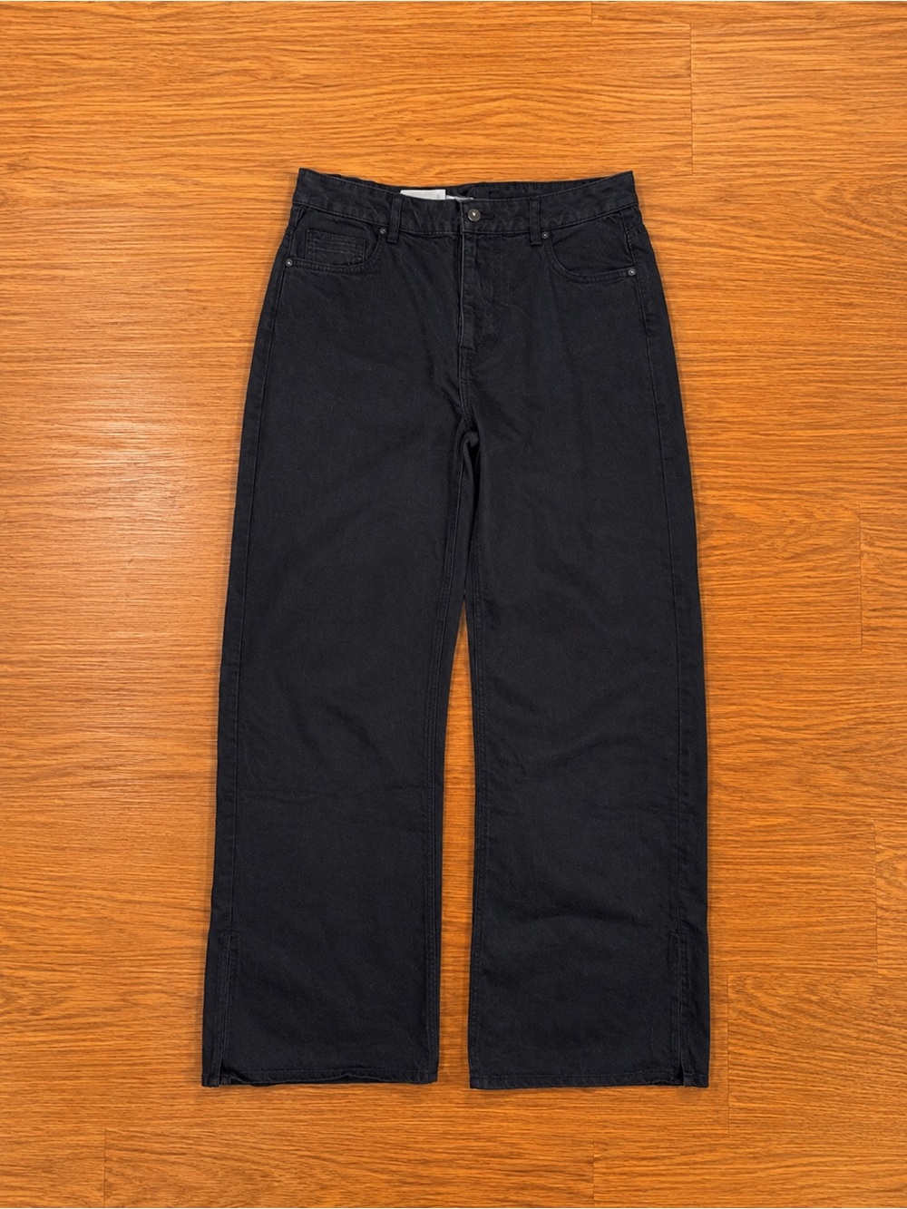 Pieces Wide Leg Black Jeans Sz 33